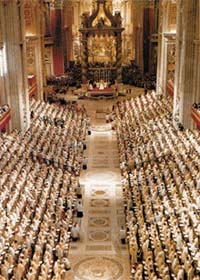 The Second Vatican Council convened